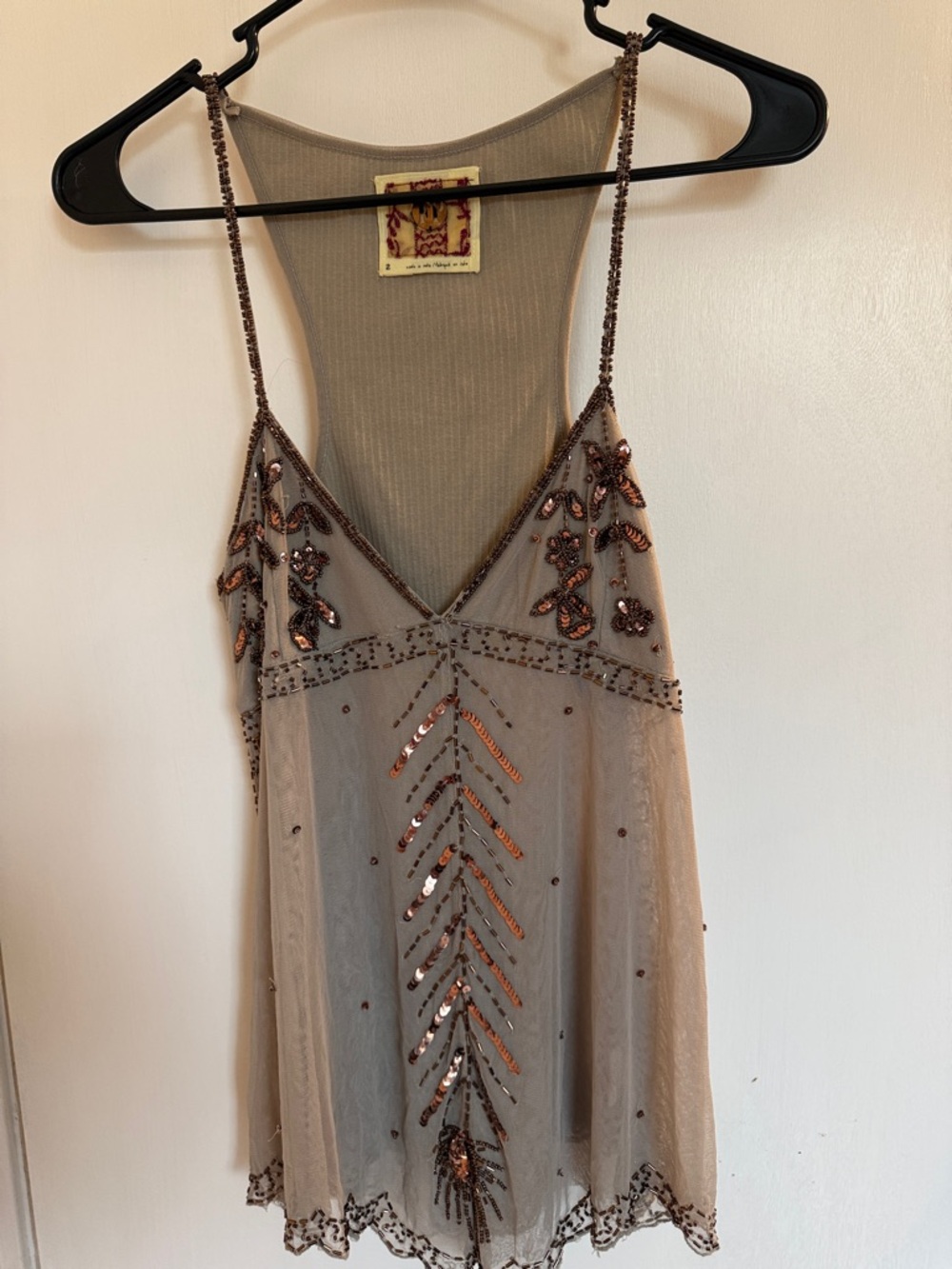 Free People beaded top size 2
